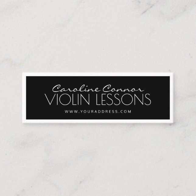 Leçons de violon Carte frontière noir et blanc (Devant)