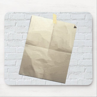 L'écriture sur le blanc de tapis de souris de mur