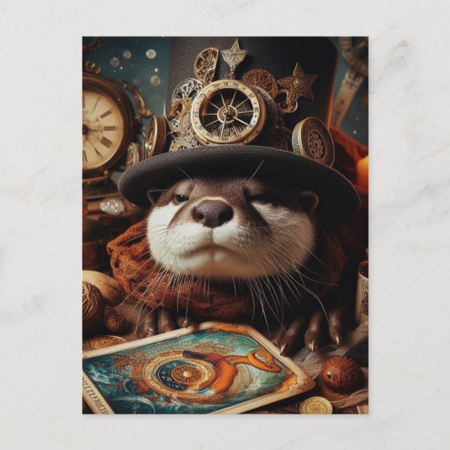 Lecteur de carte Tarot Otter Steampunk Imaginaire (Devant)