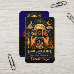 Lecteur de Cartes de Tarot Carte de Visite Gold My