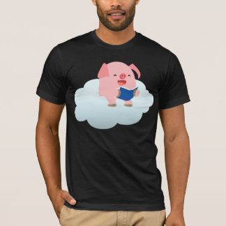 Lecteur de cochon de dessin mignon sur T-shirt Clo