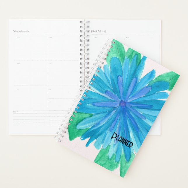 Lecteur de fleurs bleues (Devant avec enveloppe)