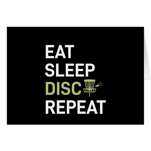 Lecteur de golf sur disque | Eat Sleep Disk Golf R (Devant horizontal)
