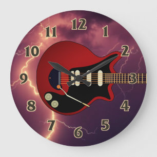 Lecteur de guitare électrique grande horloge