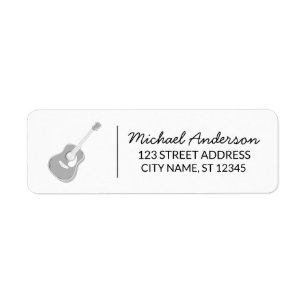 Lecteur de guitare ou magasin de musique Étiquette