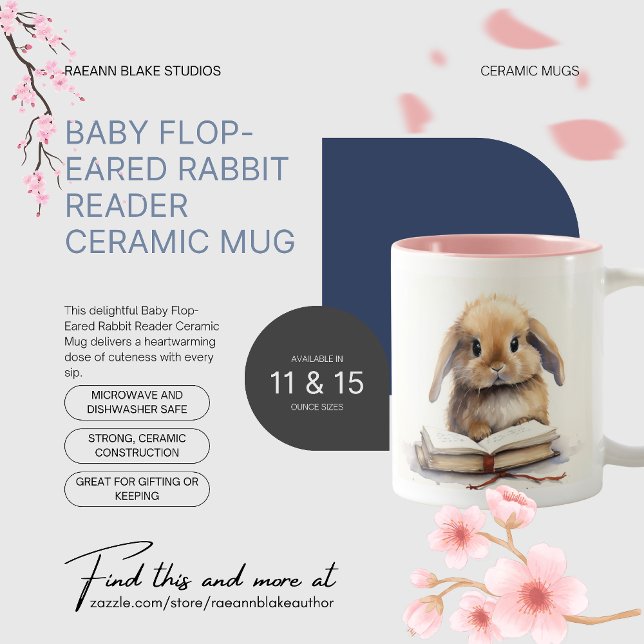 Lecteur de lapin à oreille flop pour bébé Mug (Créateur téléchargé)