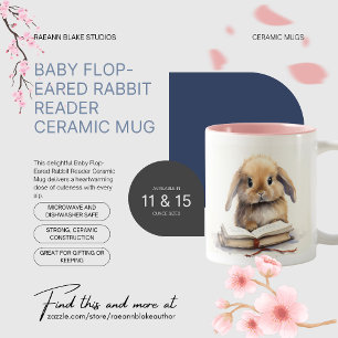 Lecteur de lapin Flop pour bébé Mug