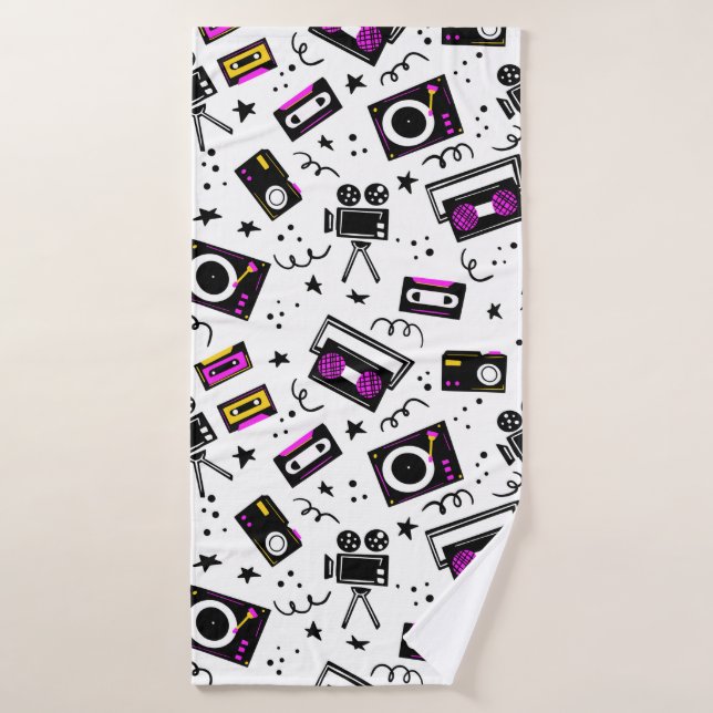 Lecteur de musique, magnétophone, bande vidéo, cam (Serviette de bain)
