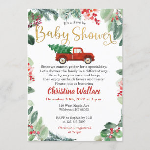 Lecteur De Noël Par Bébé Invitations De Douche