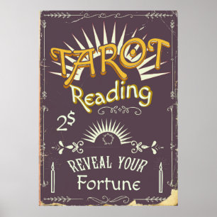 Lecteur de Tarot Impression vintage