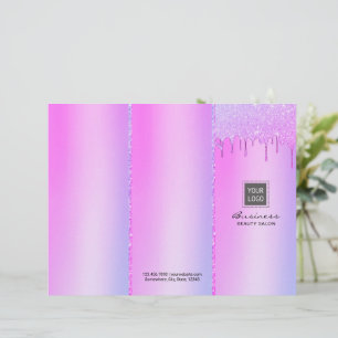 Lecteurs rose moderne Holographe Salon Tri-Fold