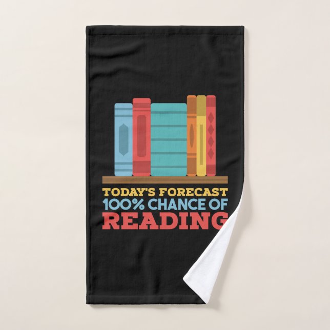Lecture - 100% Chance de lecture livre drôle (Serviette à main)