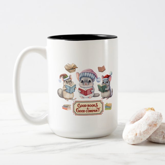 Lecture de livres Mug (Avec donut)