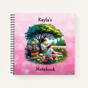 Lecture d'un livre sous un arbre lors d'une journé