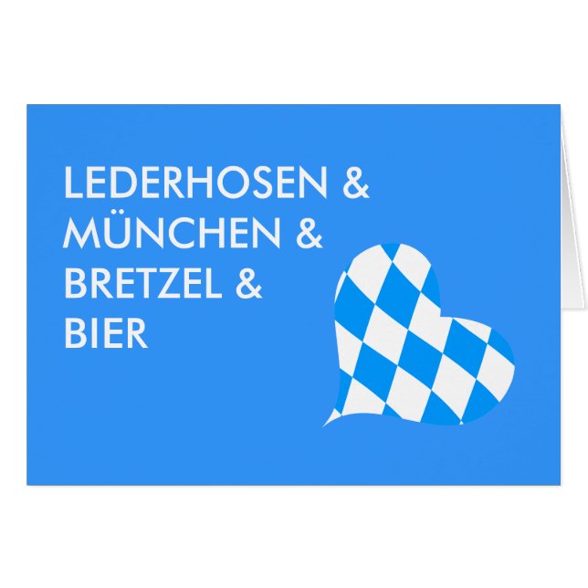 LEDERHOSEN & MÜNCHEN & BRETZEL & BIER (Devant horizontal)