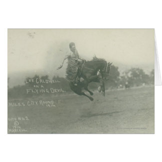 Lee Caldwell chevauchant Flying Devil.