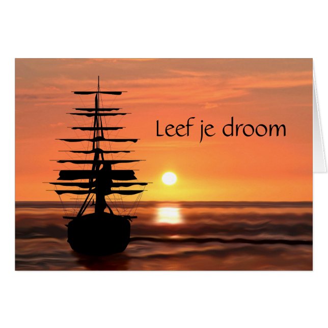 Leef par droom Grusscarte (Devant horizontal)