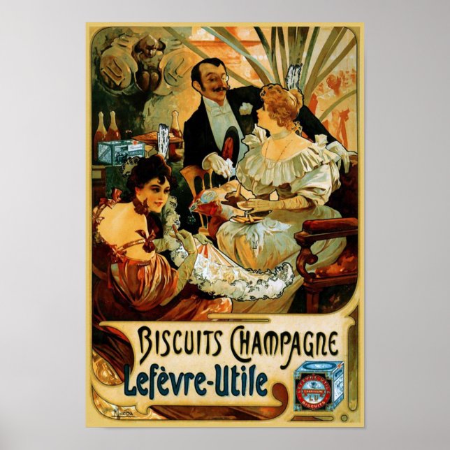 Lefevre-Utile By Alphonse (Alfons) Mucha Poster (Devant)