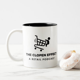 L'Effet Clopen - Logo noir Mug à café à deux tons