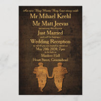 Légendaire Amour Gay Mariage Réception Invitation