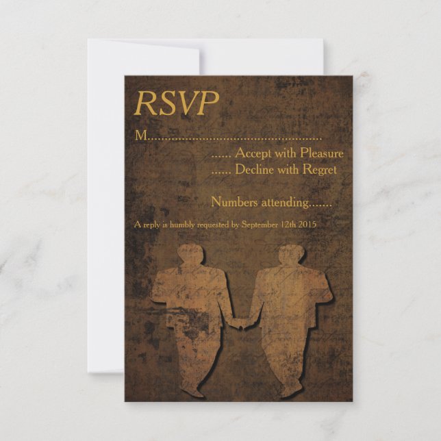 Légendaire amour mariage gay RSVP (Devant)