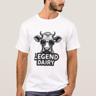 Légendaire T-shirt graphique drôle de fermier lait