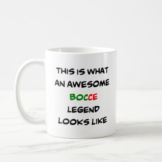 légende de bocce, énorme tasse de café (Gauche)