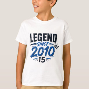 Légende depuis 2010 T-Shirt 15e anniversaire pour 