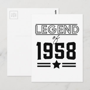 Légende Vintage de Carte Postale 1957