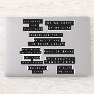 Légendes de devis d'amitié Étiquette incorporé