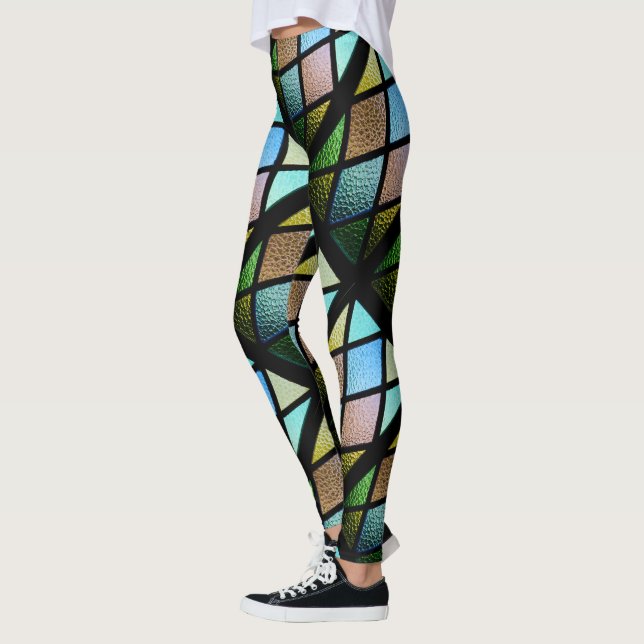 Légendes en verre tendu - Leggings Motifs géométri (Gauche)