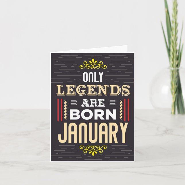 Legends Born Janvier Carte d'anniversaire (Devant)