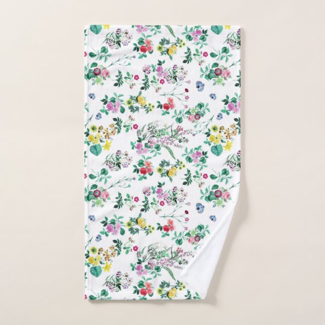 Léger joli motif floral été (Serviette à main)