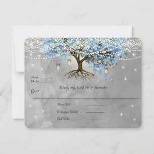 Léger pâle Dusty Bleu Coeur Leaf Forêt Rsvp