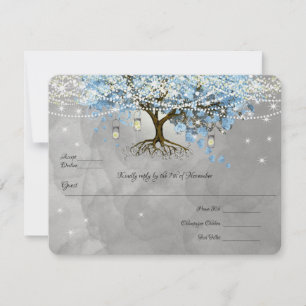 Léger pâle Dusty Bleu Coeur Leaf Forêt Rsvp