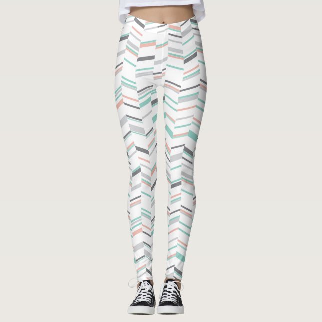 Léger Pastel Line Leggings pour femmes (Devant)