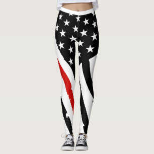 Légères leggings de ligne rouge