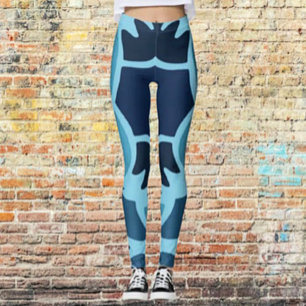 Legging à motif collage bleu Color Fun