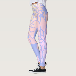 Legging à motif de fleurs aux pétales pastel