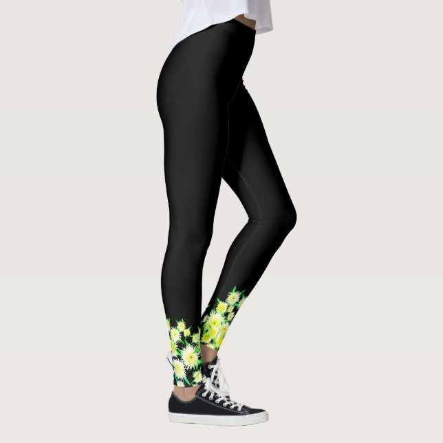 Legging à motif de fleurs de figues sûres funky (Droite)