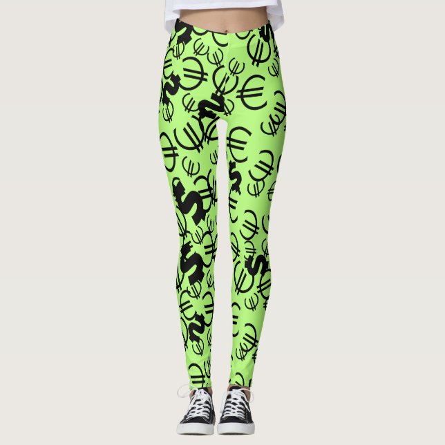Legging à motif Euro Dollars Awesome Money (Devant)