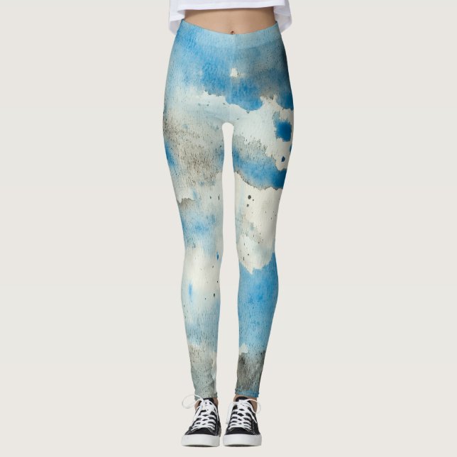 legging abstrait aquarelle (Devant)