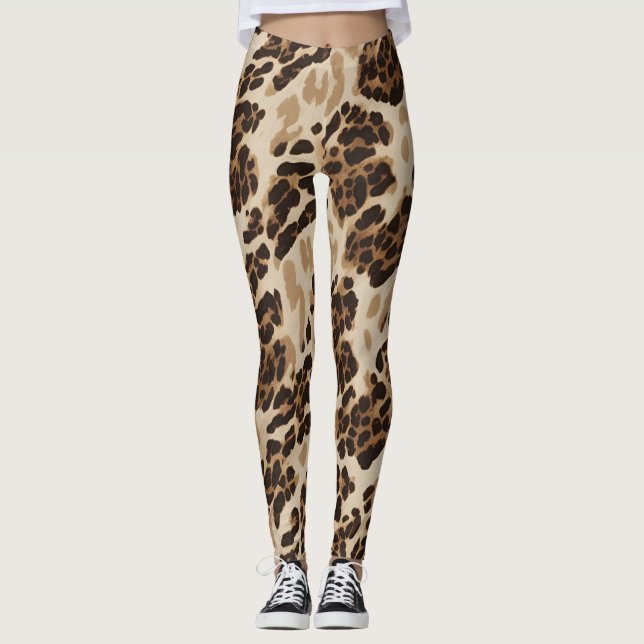 Legging Animal Print Beige Estampado (Devant)