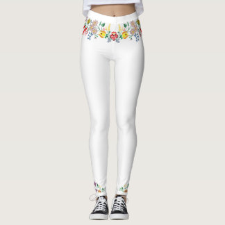 Legging brodé floral
