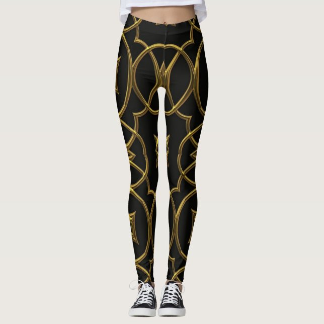 Legging de la princesse guerrière dorée (Devant)