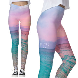 Legging du coucher de soleil de l'océan d'été