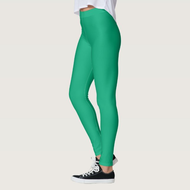 legging émeraude vif taille haute (Gauche)