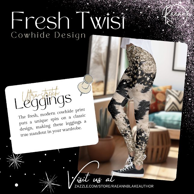 Legging en cuir de vachette à motif Fresh Twist (Créateur téléchargé)