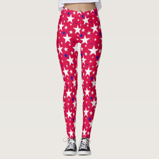 Legging étoile rouge patriotique, USA 4 juillet ét