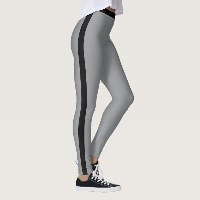 Legging gris avec rayure latérale noire Choisissez (Droite)